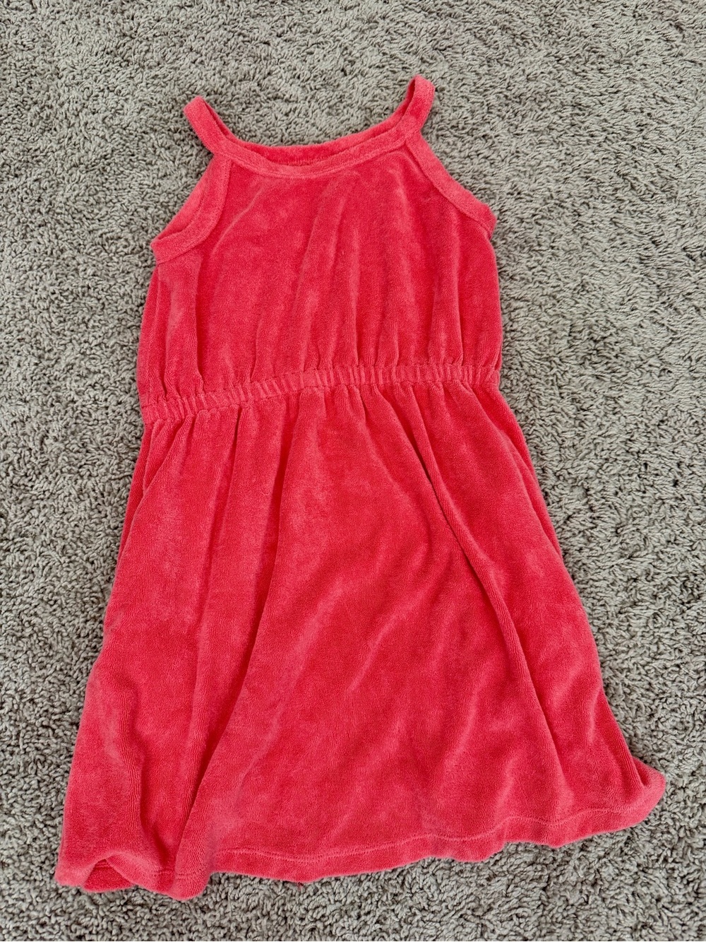 NWOT Girls Coral Terry-Knit tank dress  Dress